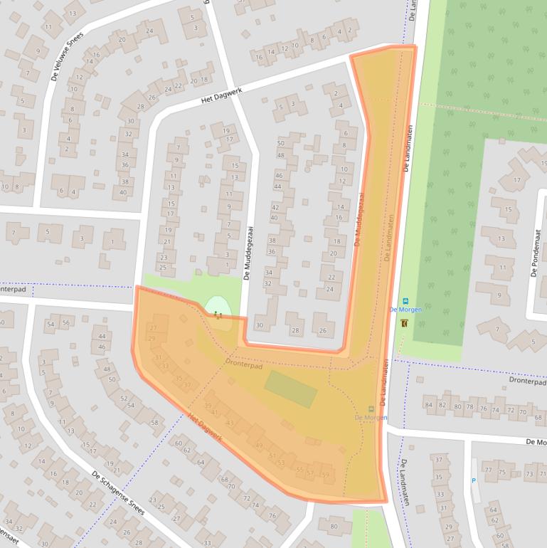 Kaart van postcodegebied 8252KH.