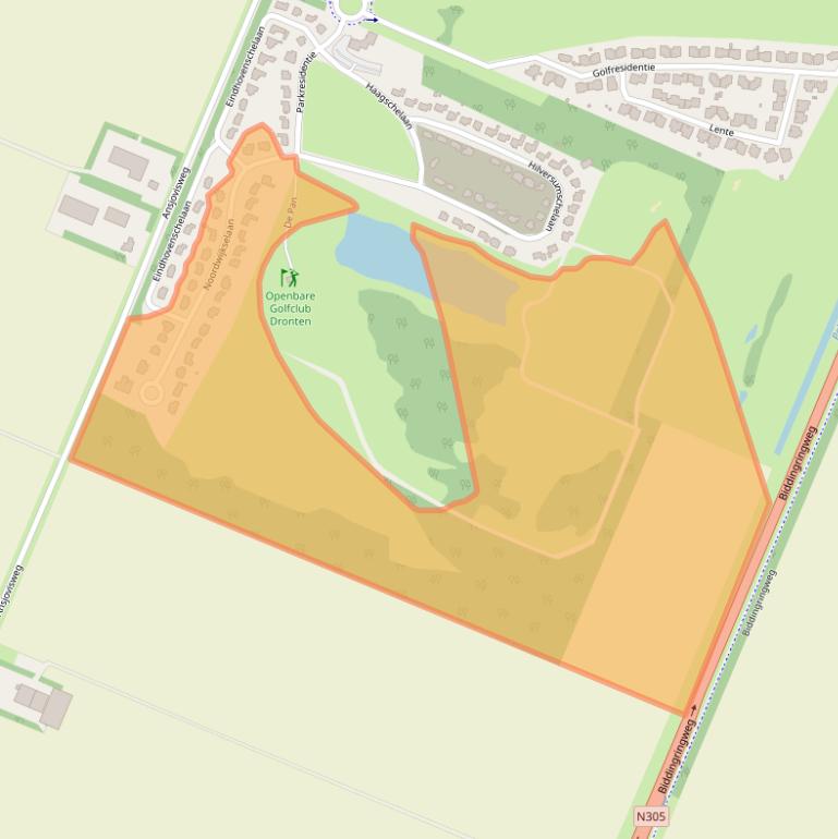 Kaart van postcodegebied 8252LH.