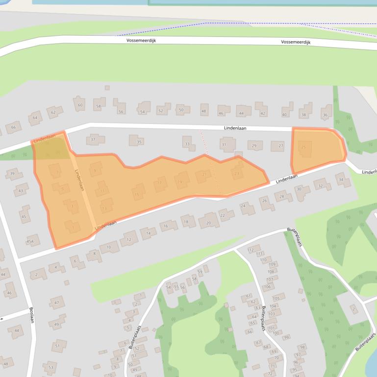 Kaart van postcodegebied 8253AB.
