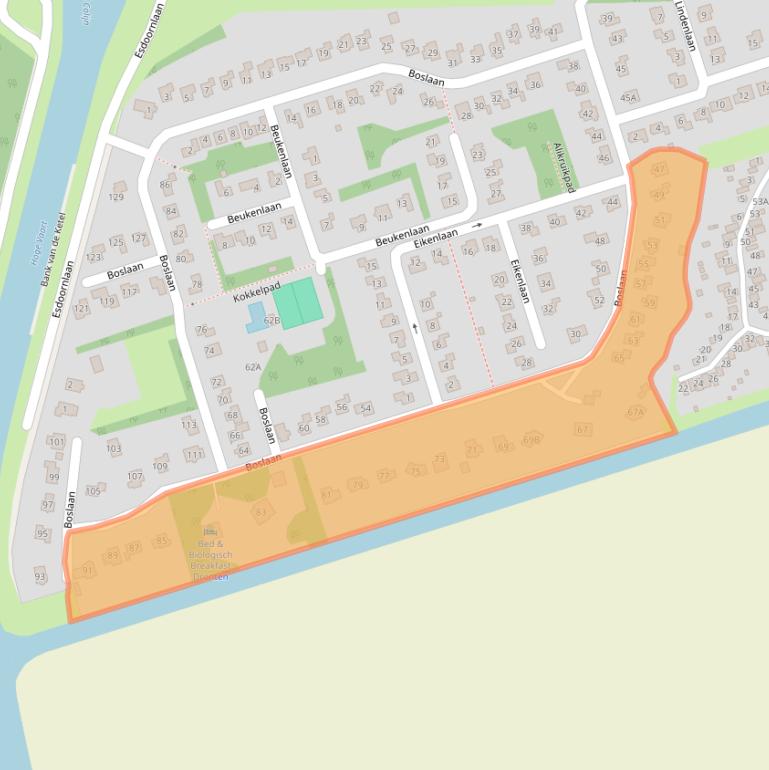 Kaart van postcodegebied 8253AH.