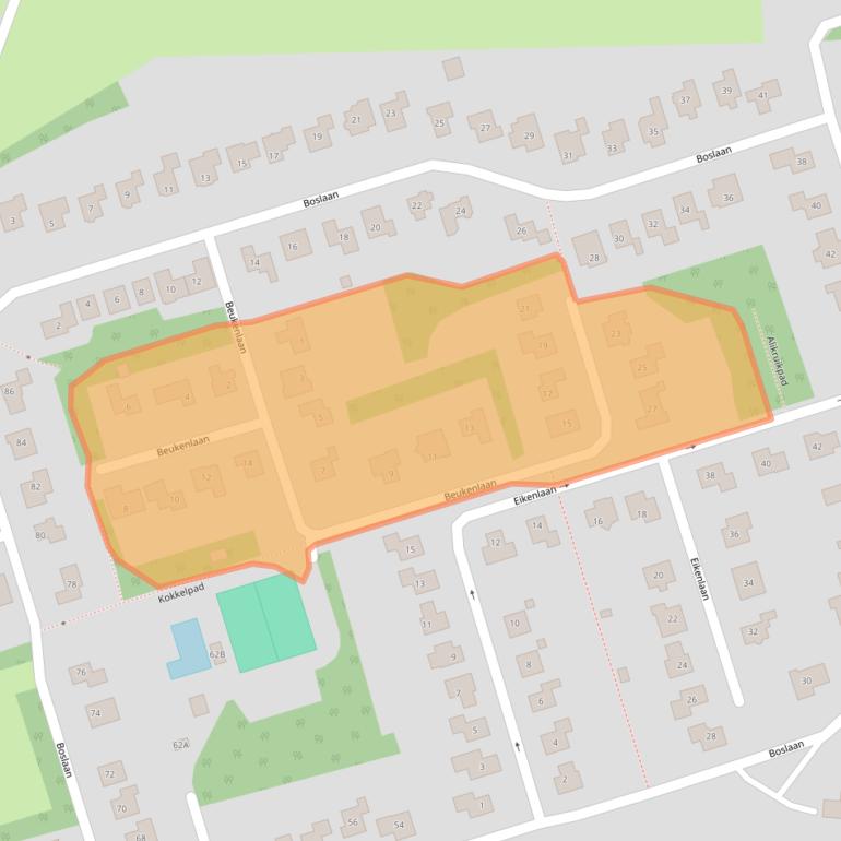 Kaart van postcodegebied 8253AK.