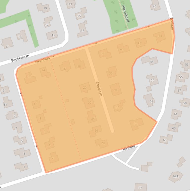 Kaart van postcodegebied 8253AM.