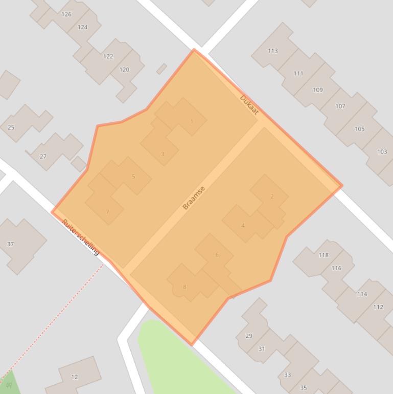 Kaart van postcodegebied 8253BG.