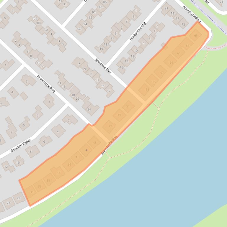 Kaart van postcodegebied 8253CB.