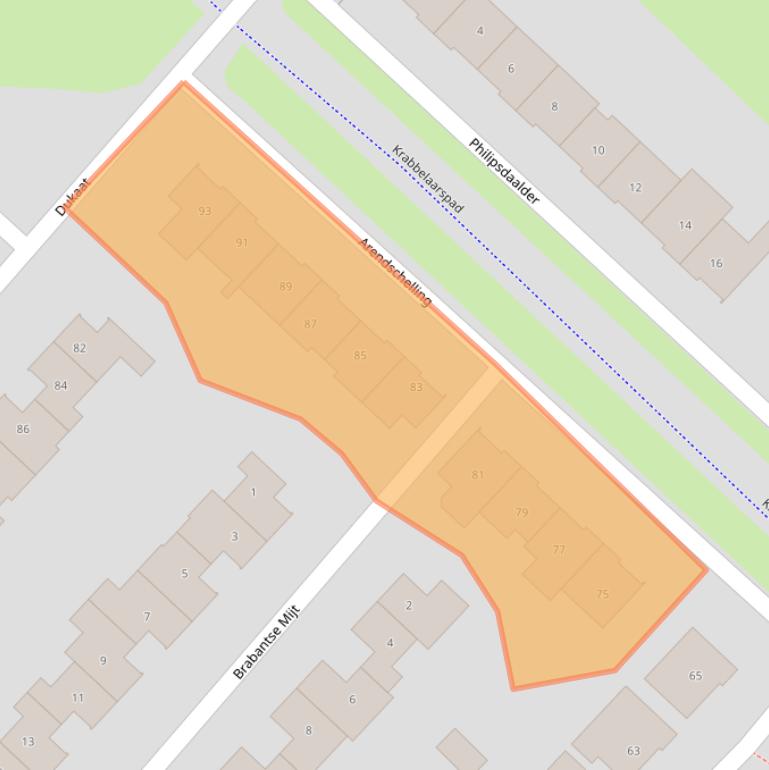 Kaart van postcodegebied 8253CC.