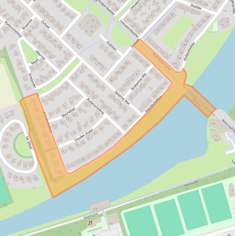 Kaart van postcodegebied 8253CD.