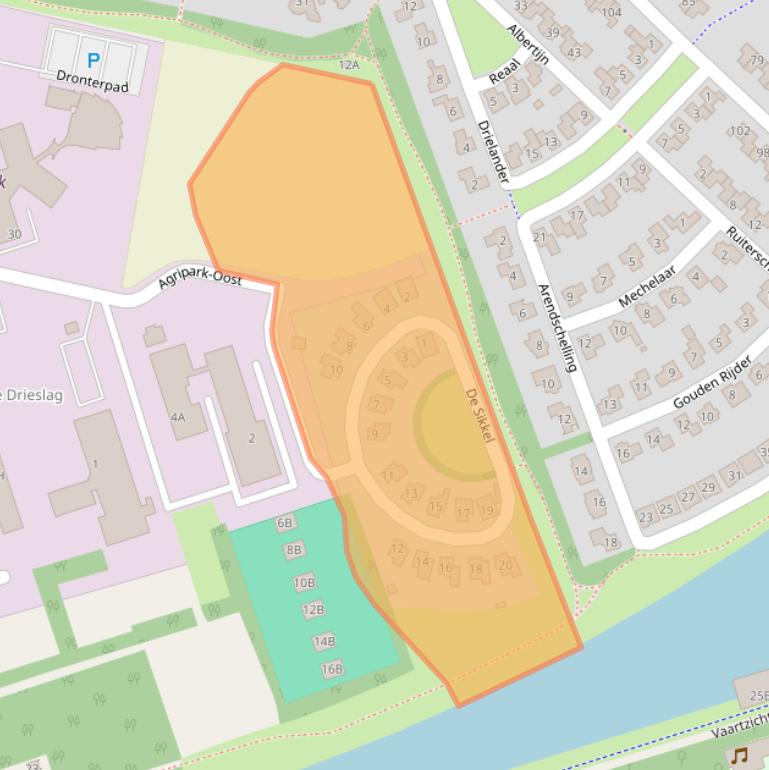 Kaart van postcodegebied 8253CS.