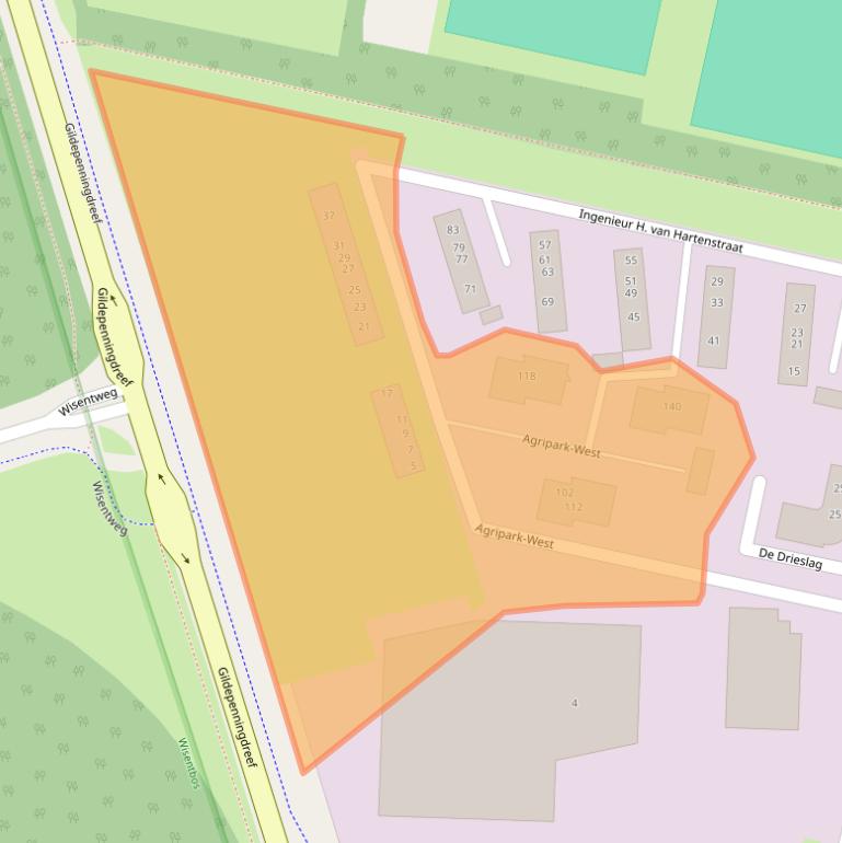 Kaart van postcodegebied 8253CV.