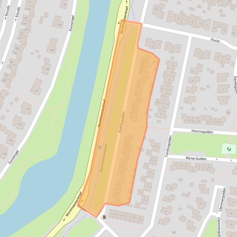 Kaart van postcodegebied 8253DA.