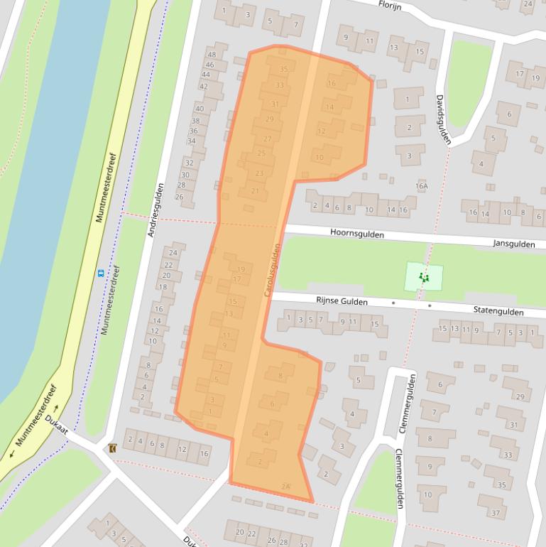 Kaart van postcodegebied 8253DB.