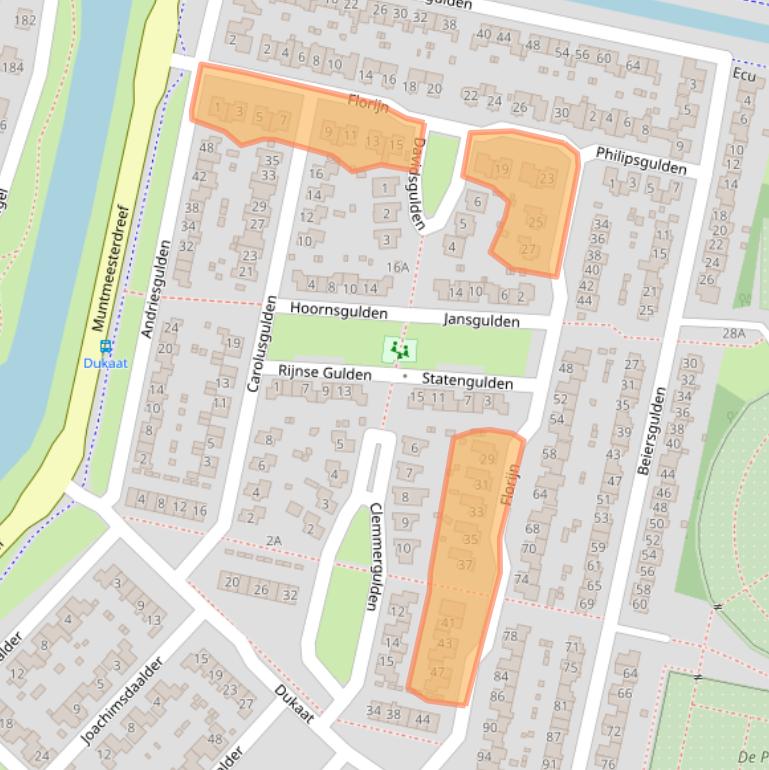 Kaart van postcodegebied 8253DL.