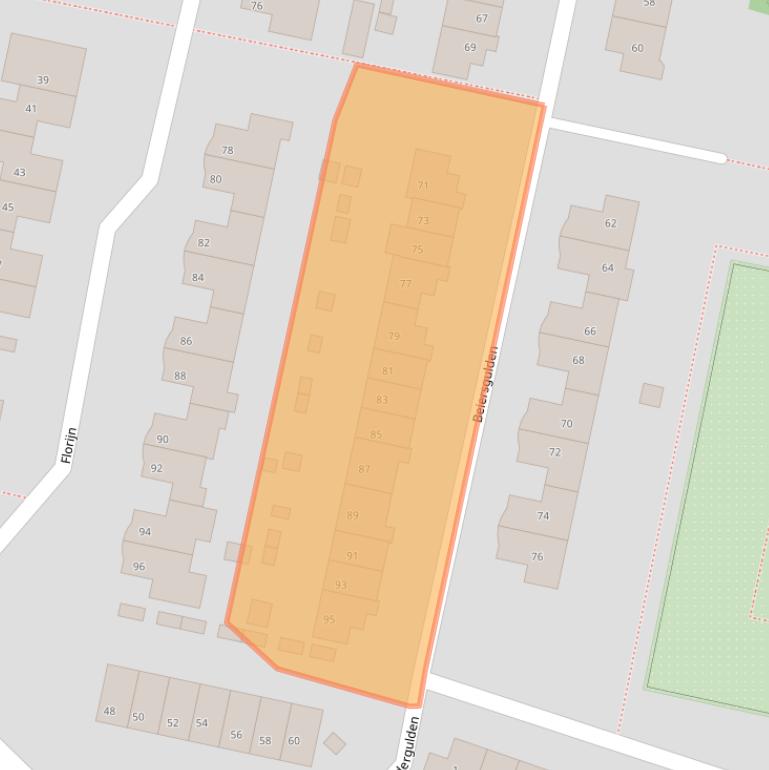 Kaart van postcodegebied 8253DS.