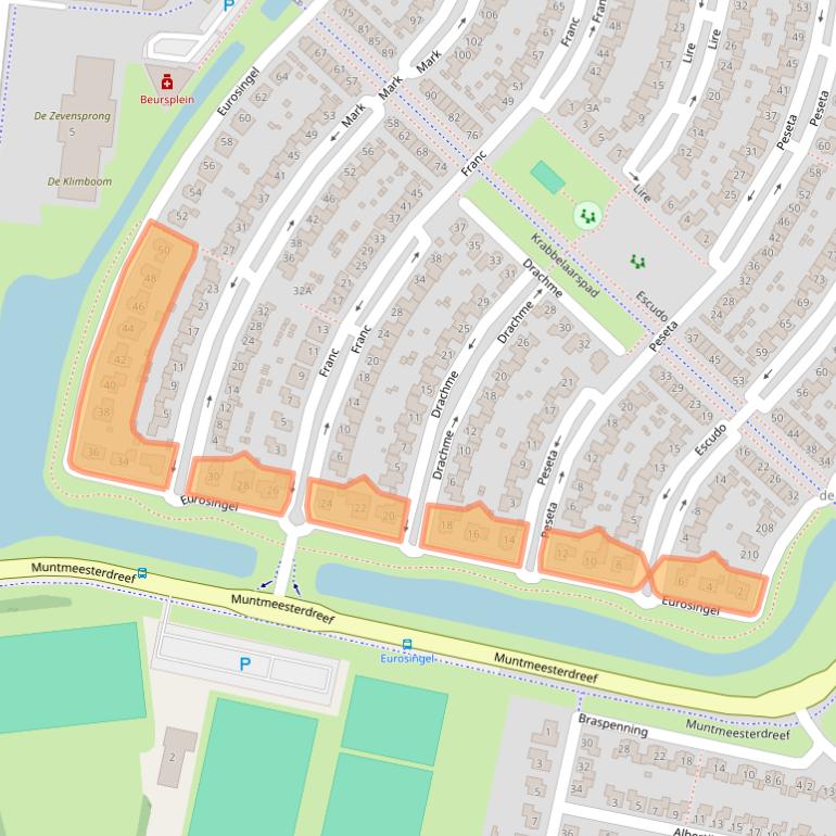 Kaart van postcodegebied 8253EB.