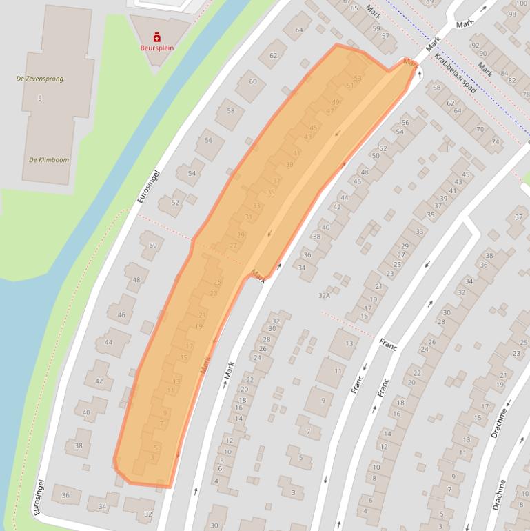 Kaart van postcodegebied 8253EG.