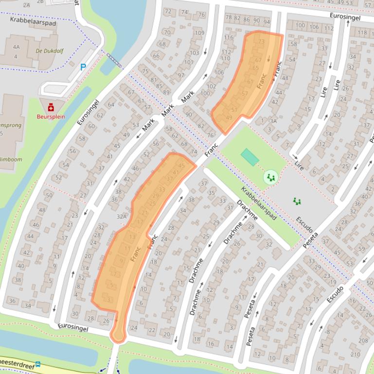 Kaart van postcodegebied 8253EL.