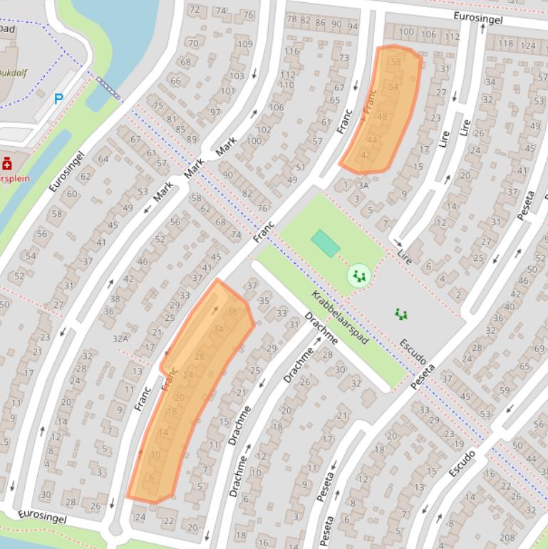 Kaart van postcodegebied 8253EM.