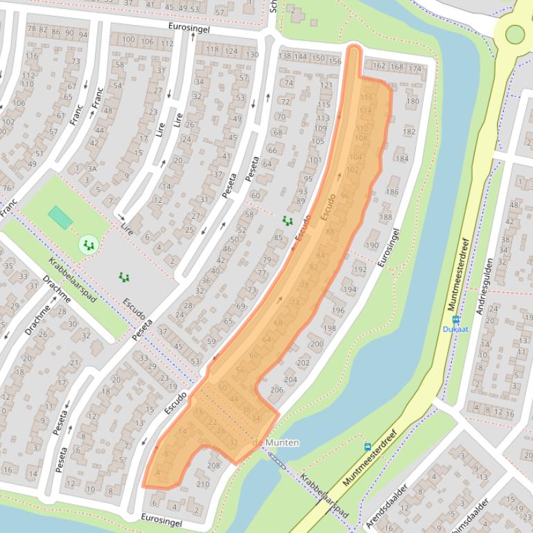 Kaart van postcodegebied 8253EV.