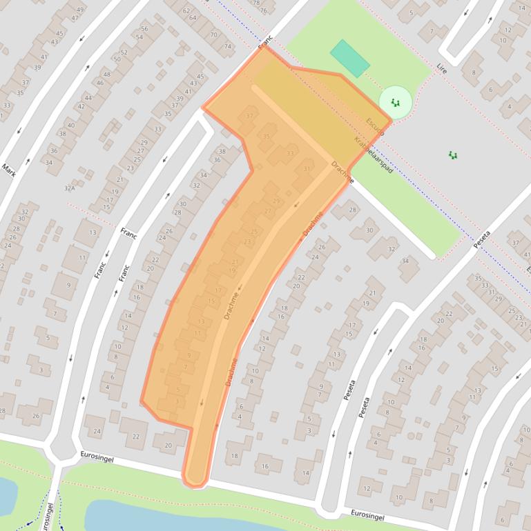 Kaart van postcodegebied 8253EW.