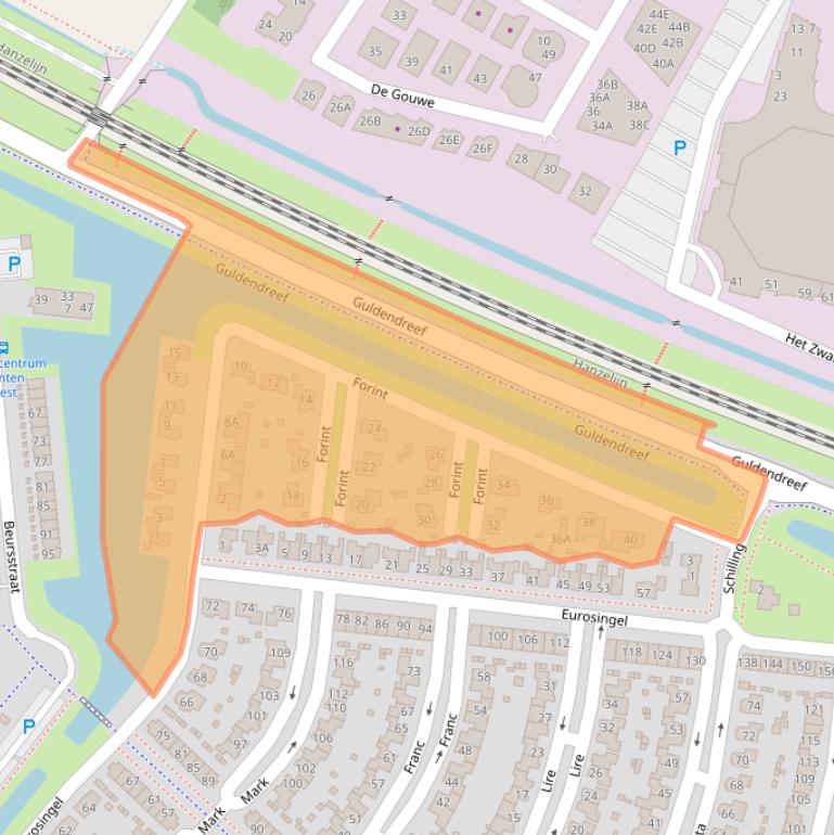 Kaart van postcodegebied 8253GB.