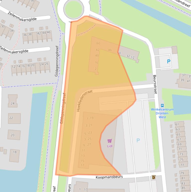 Kaart van postcodegebied 8253GE.