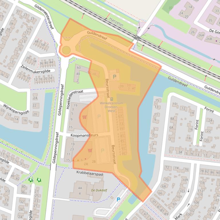 Kaart van postcodegebied 8253GG.