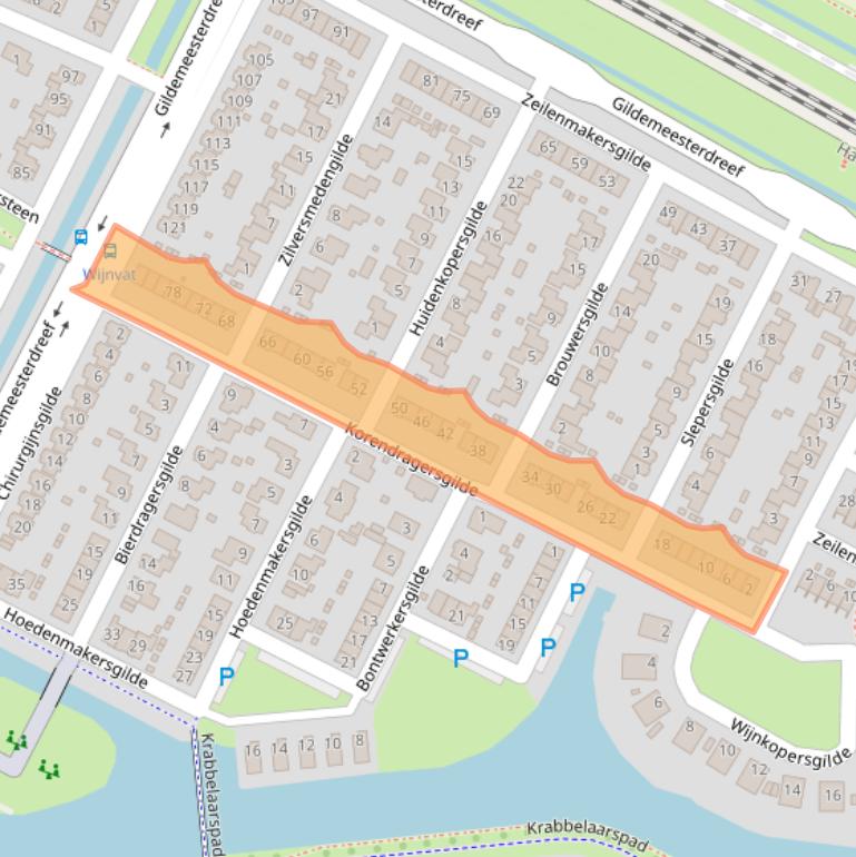 Kaart van postcodegebied 8253GL.