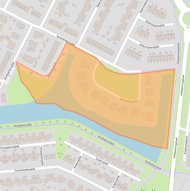 Kaart van postcodegebied 8253GT.