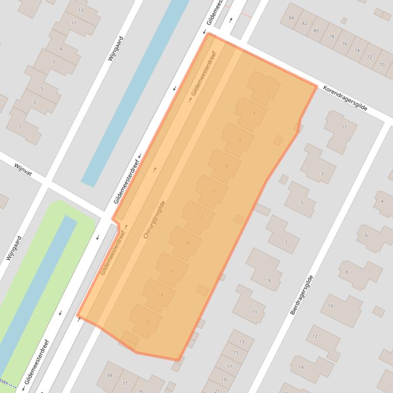 Kaart van postcodegebied 8253JE.