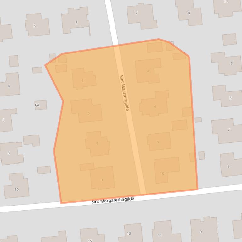 Kaart van postcodegebied 8253KC.