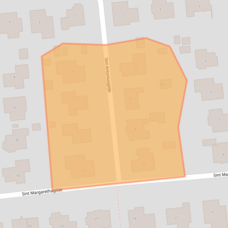 Kaart van postcodegebied 8253KD.