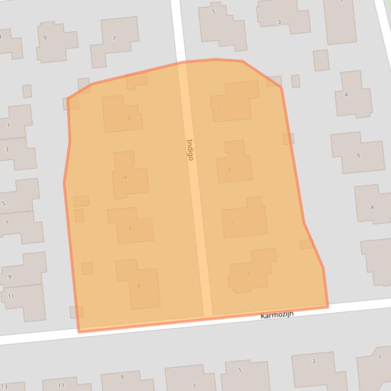 Kaart van postcodegebied 8253KP.