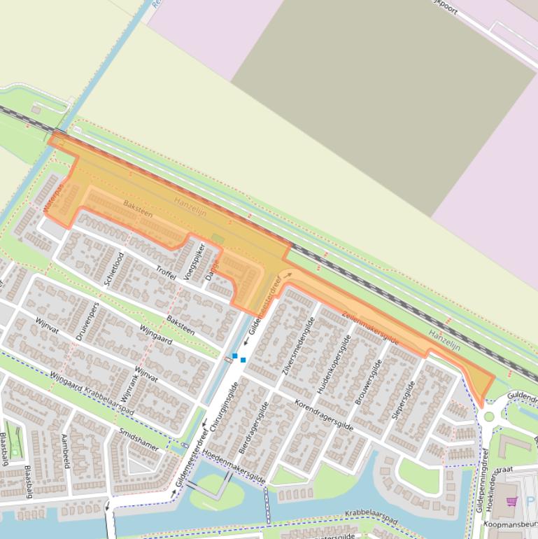 Kaart van postcodegebied 8253LA.