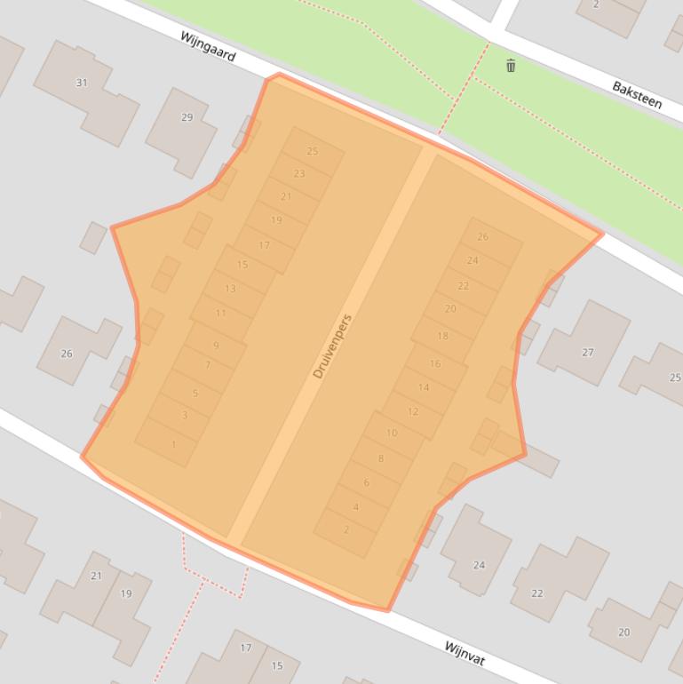 Kaart van postcodegebied 8253LN.