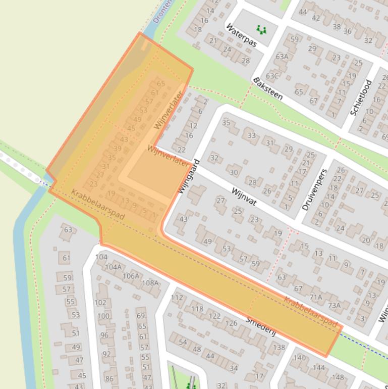 Kaart van postcodegebied 8253LP.