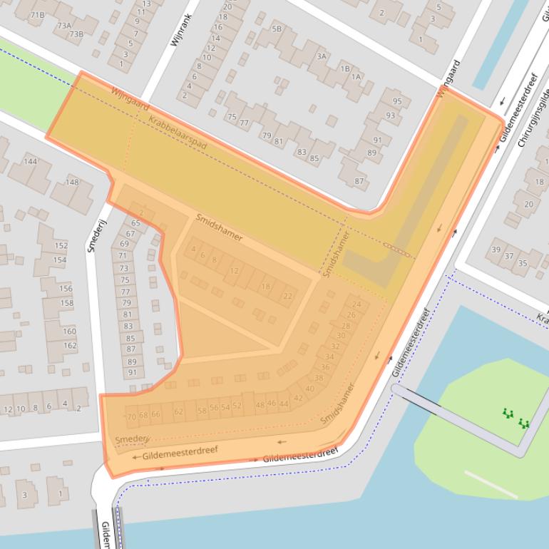 Kaart van postcodegebied 8253LT.