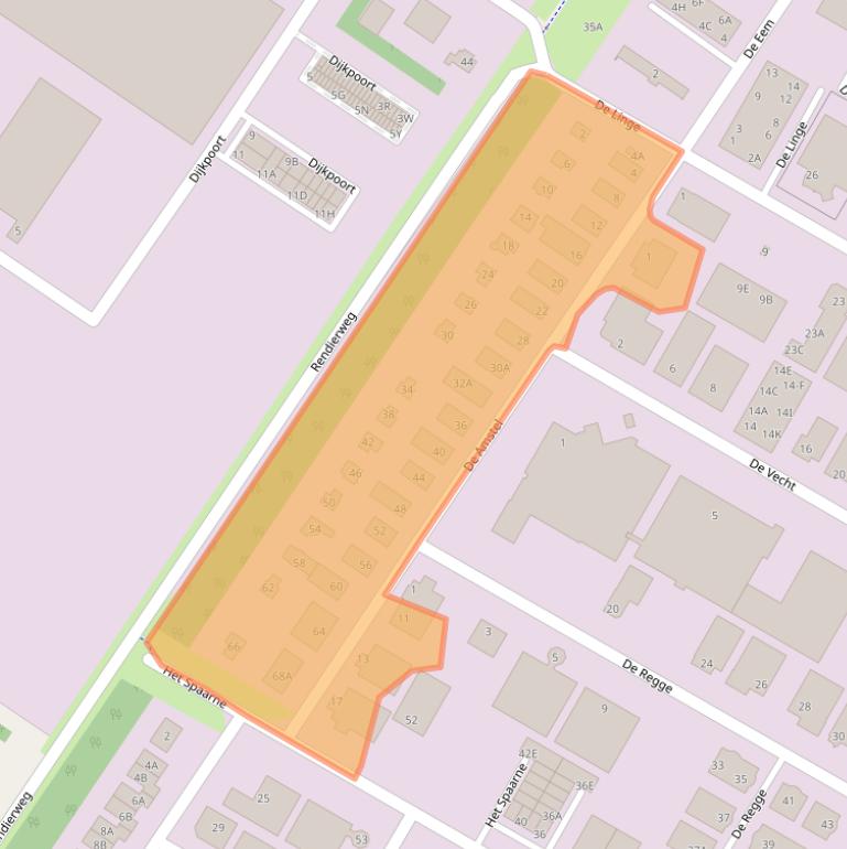 Kaart van postcodegebied 8253PC.