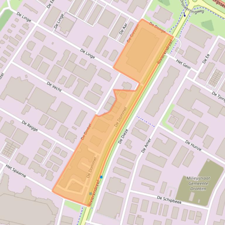 Kaart van postcodegebied 8253PL.