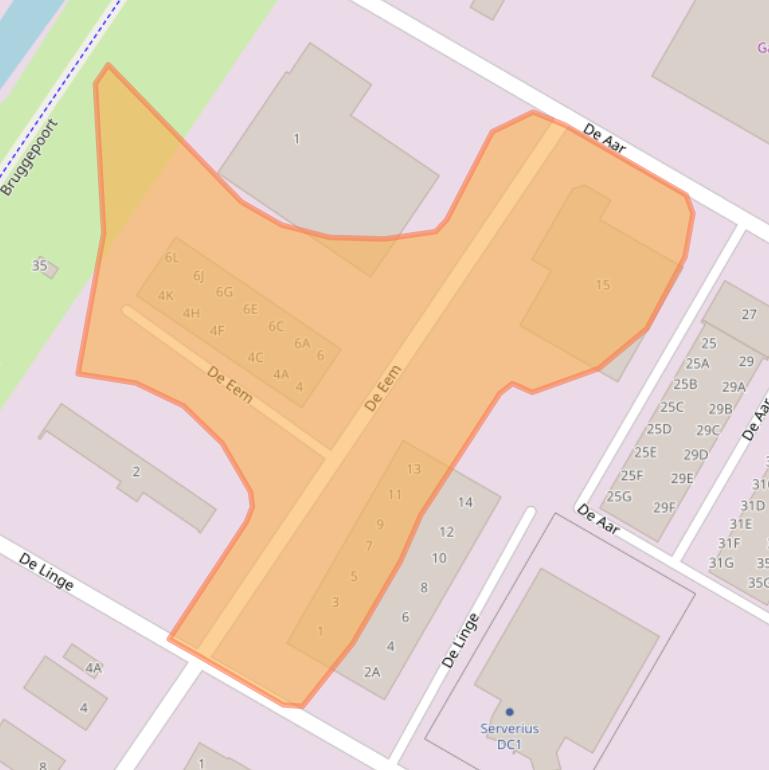 Kaart van postcodegebied 8253PM.