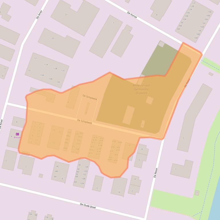 Kaart van postcodegebied 8253RD.