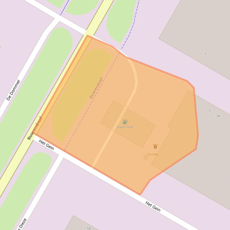 Kaart van postcodegebied 8253RE.