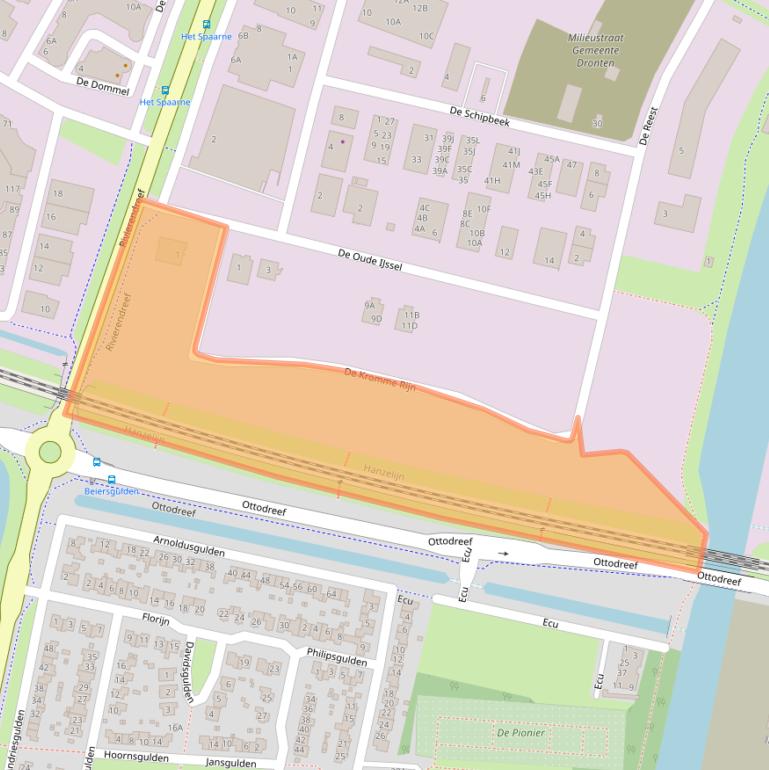 Kaart van postcodegebied 8253RG.