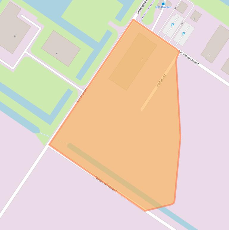 Kaart van postcodegebied 8253TD.