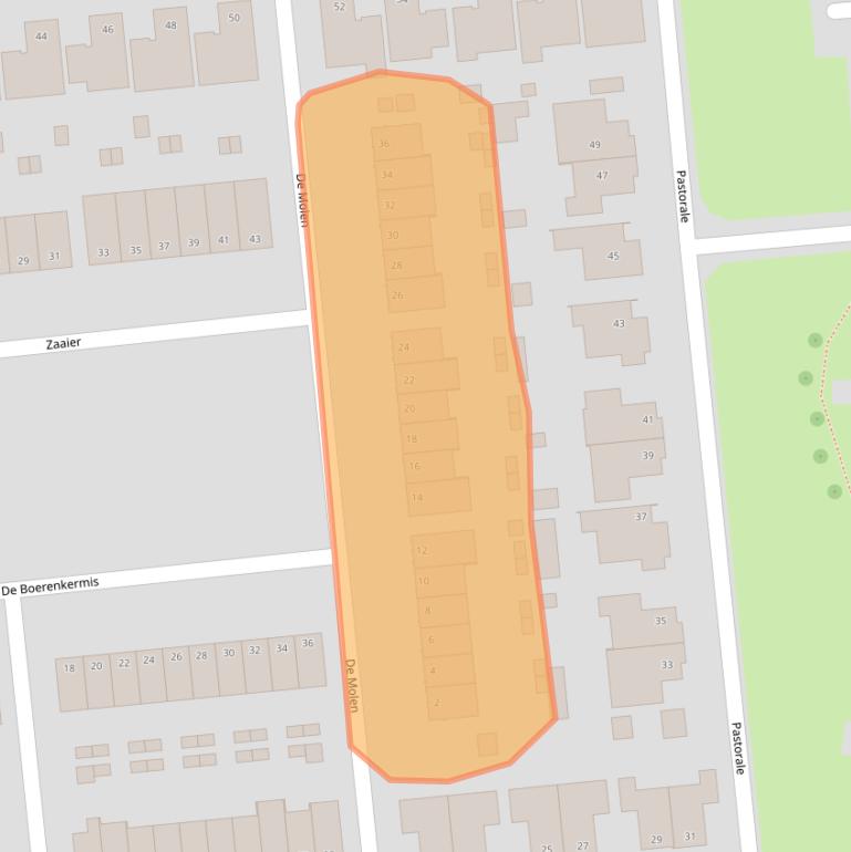 Kaart van postcodegebied 8253VC.