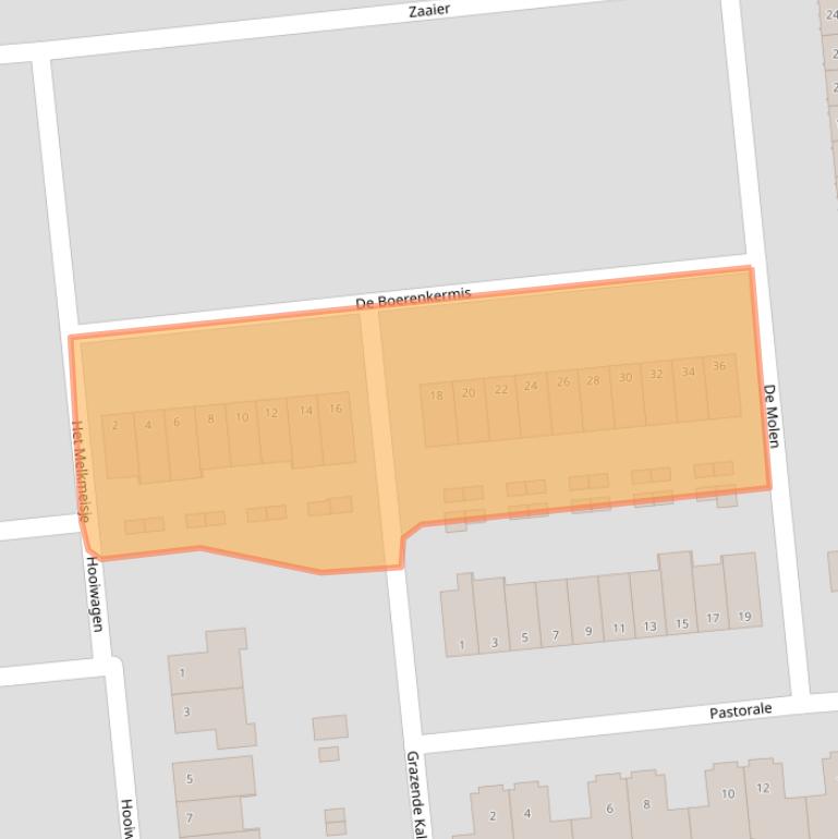 Kaart van postcodegebied 8253VH.