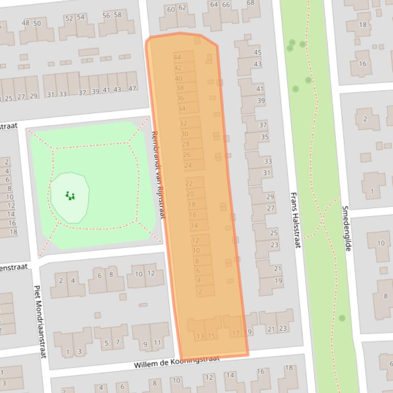 Kaart van postcodegebied 8253VN.