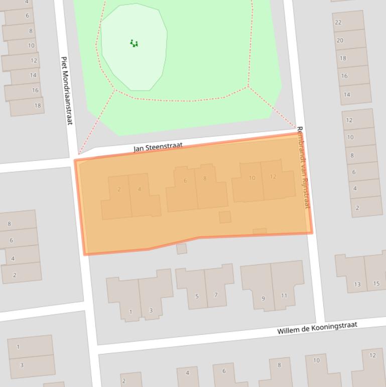 Kaart van postcodegebied 8253VP.