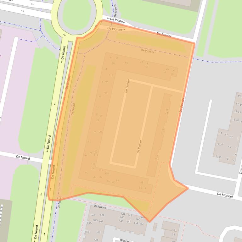 Kaart van postcodegebied 8254BA.