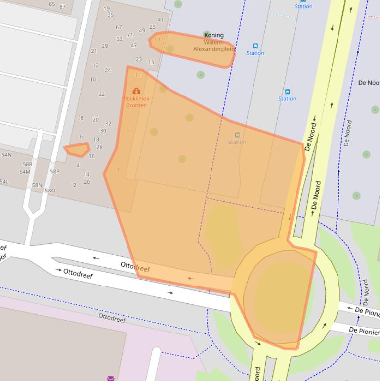 Kaart van postcodegebied 8254BC.