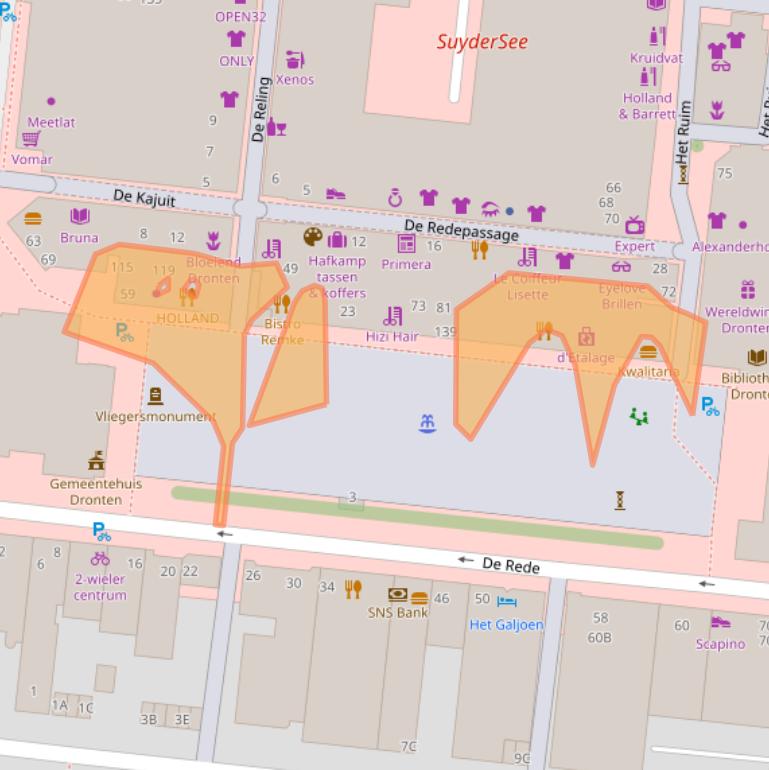 Kaart van postcodegebied 8254KB.