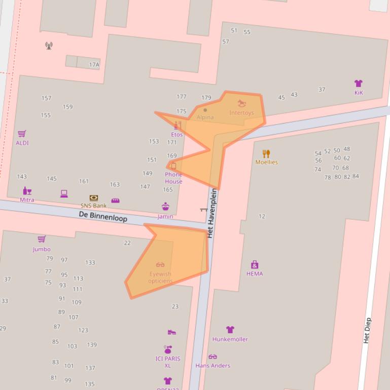 Kaart van postcodegebied 8254KH.